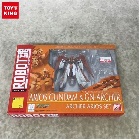 【傷や汚れあり】1円～ 欠品 バンダイ Robot魂 機動戦士ガンダム00 アリオスガンダム ＆ Gnアーチャー アーチャーアリオスセットの