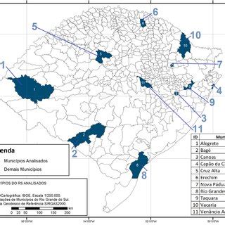 Munic Pios Selecionados E Analisados Elabora O Dos Autores