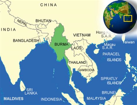 Map of Burma Myanmar - Burma or Myanmar map (South-Eastern Asia - Asia)