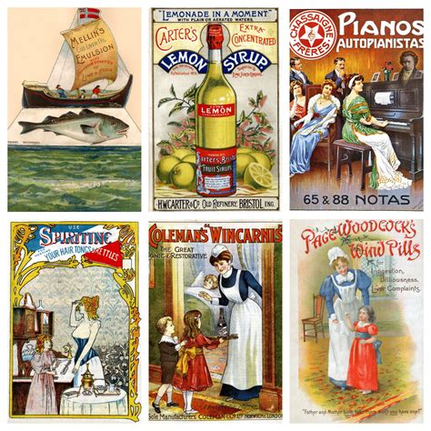 6 X A4 Vintage Advertising Prints A Set Of Six 19th Century Etsy