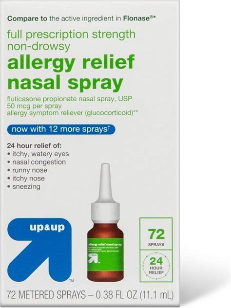 Fluticasone Propionate Allergy Relief Nasal Spray 72 Sprays038 Fl