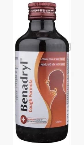 High Effective Benadryl Dry Cough Syrup 150ml Used To Treat Dry Cough Medicine Raw Materials At