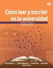 Como Leer Y Escribir En La Universidad Cuaderno De Trabajo Mauricio