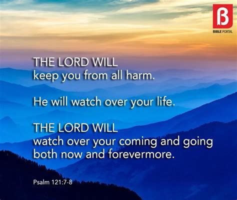 Psalm 121 7 8 The Lord Will Keep You From Harm Bible Portal