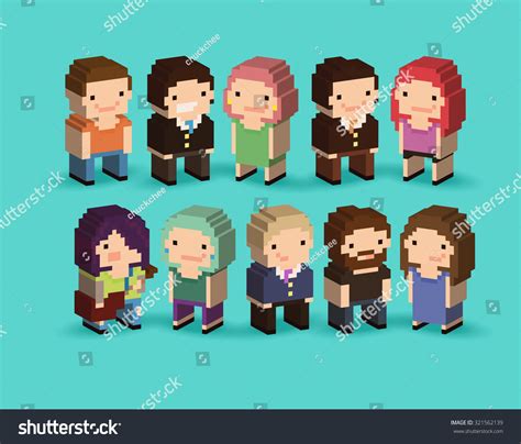 Conjunto De Personajes De Dibujos Animados Vector De Stock Libre De