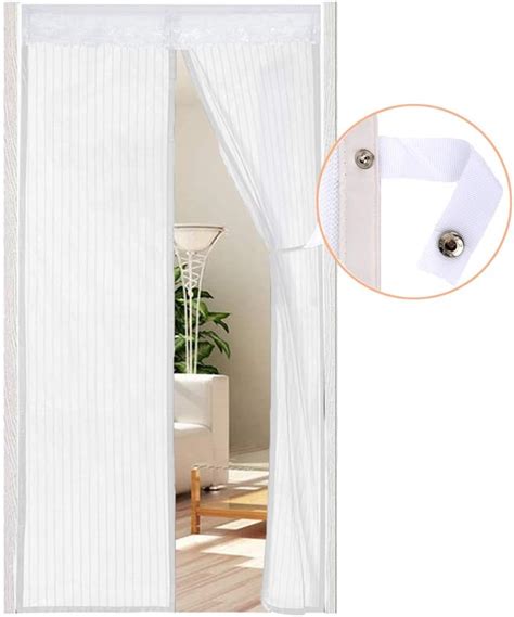 AUGOLA Cortina Mosquitera Magnética para Puerta con Alzapaños 90 x 210