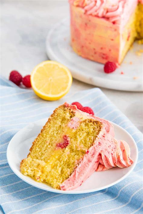 Lemon Raspberry Cake With Lemon Curd The Flavor Bender