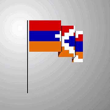 Nagorno Karabakh Republic Waving Flag Object Sign Empty Png And