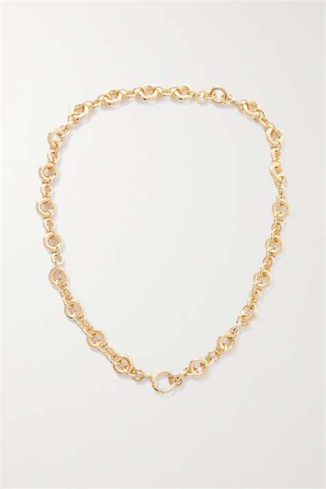 Laura Lombardi Isola Recycled Gold Plated Necklace In White Lyst