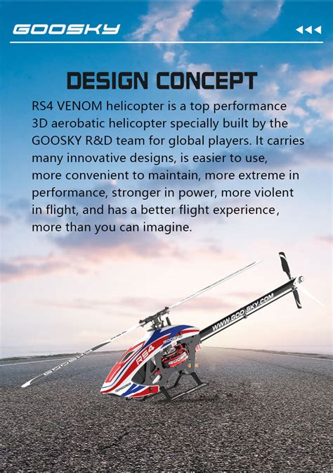 Goosky Rs Venom D Rc Helicopter Standard Version Rc Wing