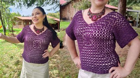 Blusa PARAISO Para Todas Las Tallas Tutorial A Crochet YouTube