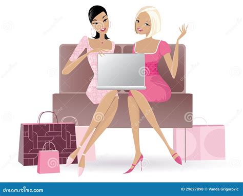 Compera online illustrazione vettoriale. Illustrazione di facile - 29627898