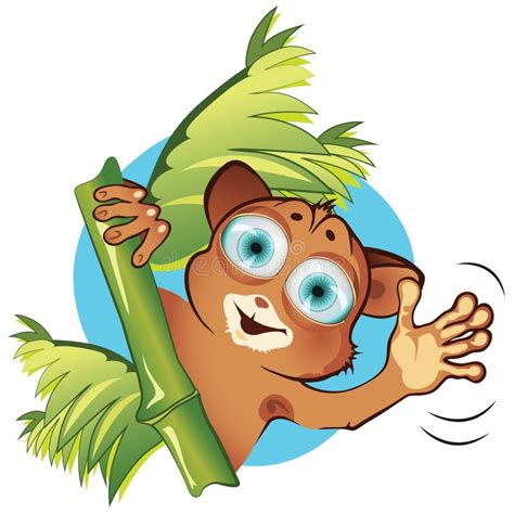 Tarsier Animal Mascot Cartoon Vector Stock Illustration Illustration