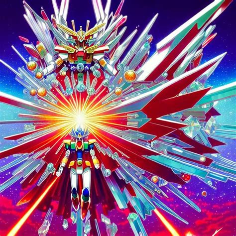 Ultimate Explosion Of Crystals Symmetric Gundam Red OpenArt