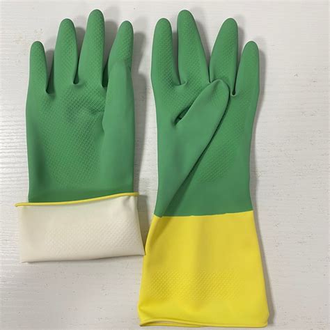 Bio Color Natural Latex Protective Gloves Non Slip Wear Resistant