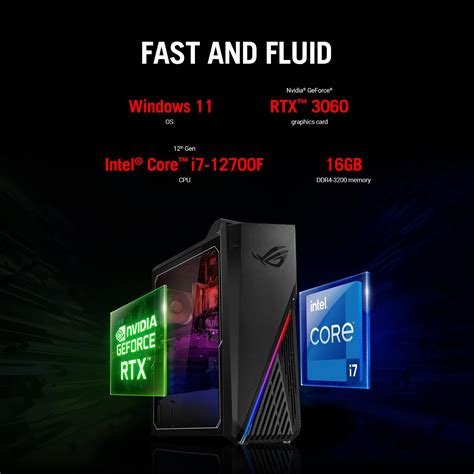 ASUS ROG Strix G15 Gaming Desktop PC Intel Core I7 12700F GeForce RTX