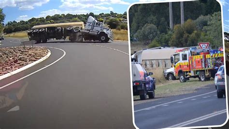 Extraordinary Footage Of Truck Rollover Crash In Orange Emerges