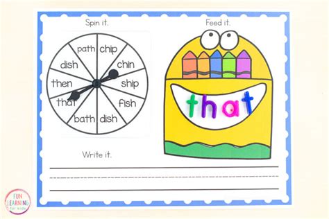 Free Printable Back To School Spin And Build Word Work Mats