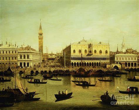 A View Of The Molo From The Bacino Di San Marco Venice Painting By