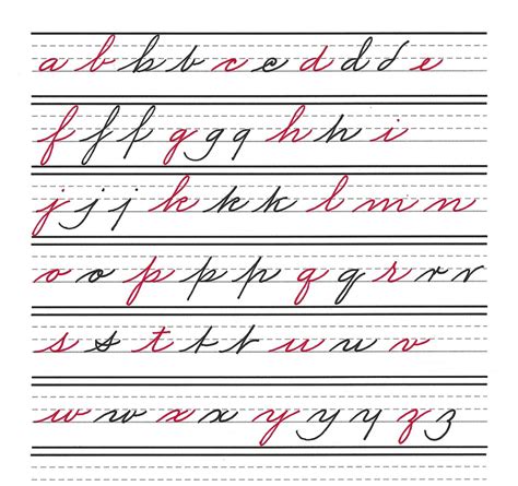 Uppercase And Lowercase Cursive Letters