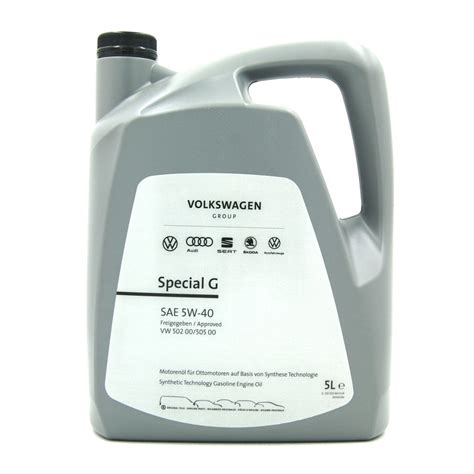 Original Engine Oil VOLKSWAGEN Group Special G 5W-40 5liter fully ...
