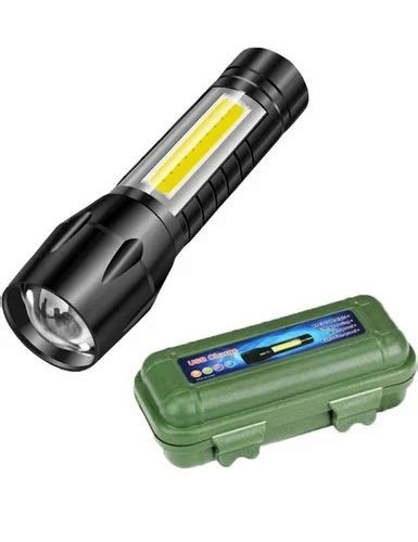 W Cool White Torch Lights Led Flashlight Cob Light Abs Aaa At Rs