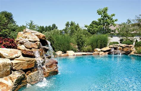 Rock Waterfall Pool Photos | Blue Haven Pools