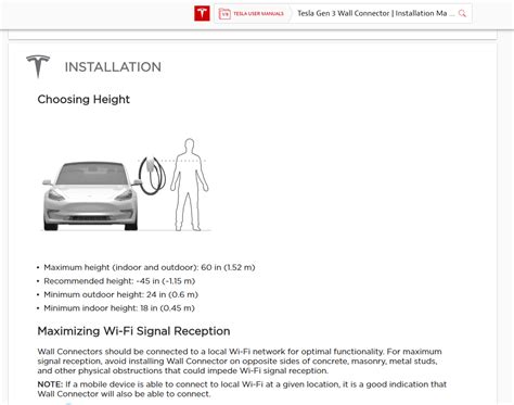 Tesla Wall Charger User Manual