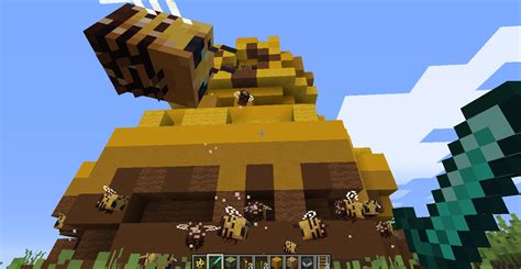 Minecraft Bee Nest Build Beehives Are Crafted Versions Of Bee Nests