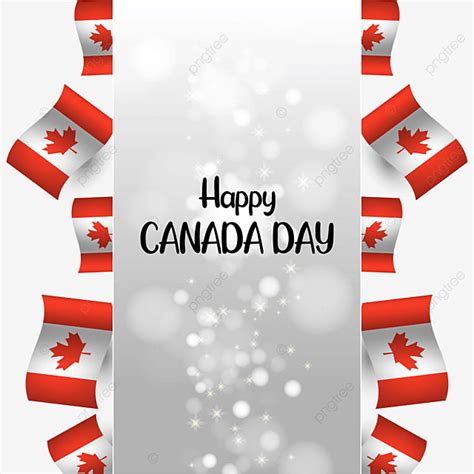 Victoria Day Canada Vector Art Png Canada Day Banner With Flags