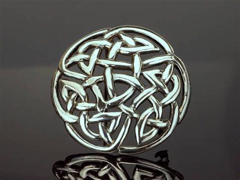 Celtic Silver Brooch Pin Scottish Celtic Knot Work Kit Heath Etsy