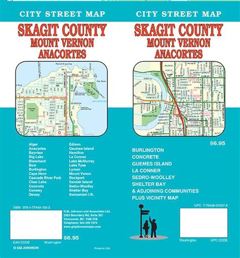 Skagit County / Mount Vernon / Anacortes, Washington Street Map - GM ...