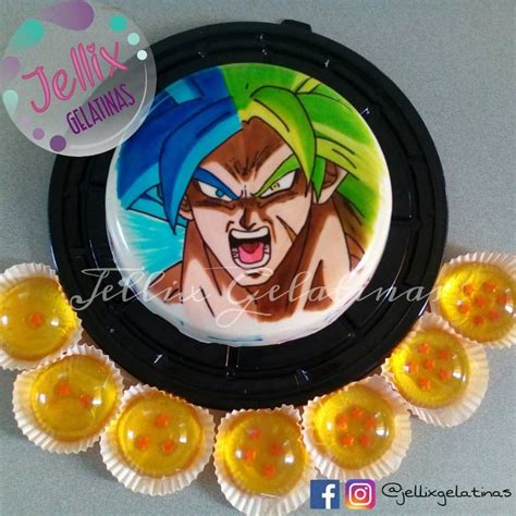 Gelatina Mosaico Goku Broly Pintada A Mano Arte Y Dise O En Gelatina