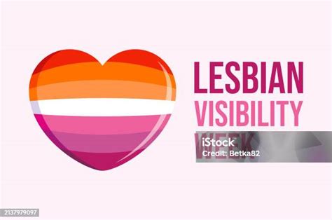 Lesbian Visibility Week Poster Vector Illustration Stock Illustration