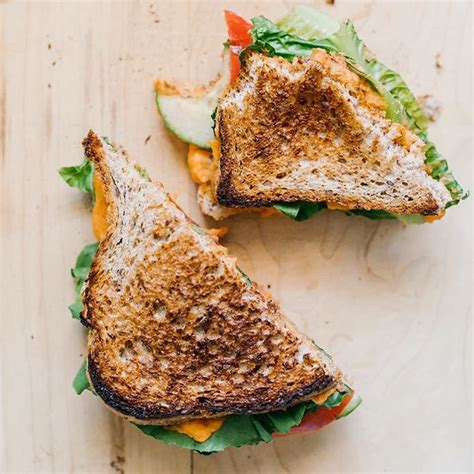 Roasted Red Pepper Spread Sandwich Recipe | The Feedfeed