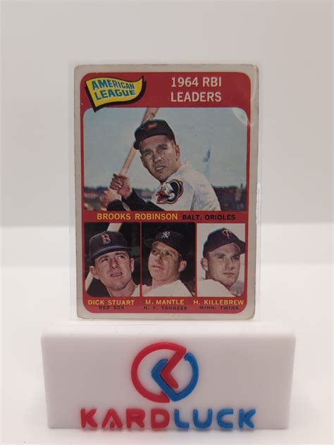 Topps Robinson Mantle Killebrew Stuart Al Rbi Leaders Tc Ebay