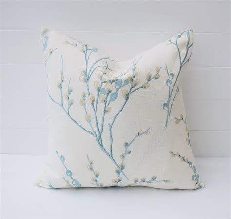 Laura Ashley Pussy Willow Duck Egg Cushion Backed In Laura Etsy Uk