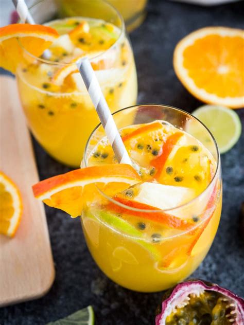 White Wine Sangria Recipe With Tropical Fruits Plated Cravings