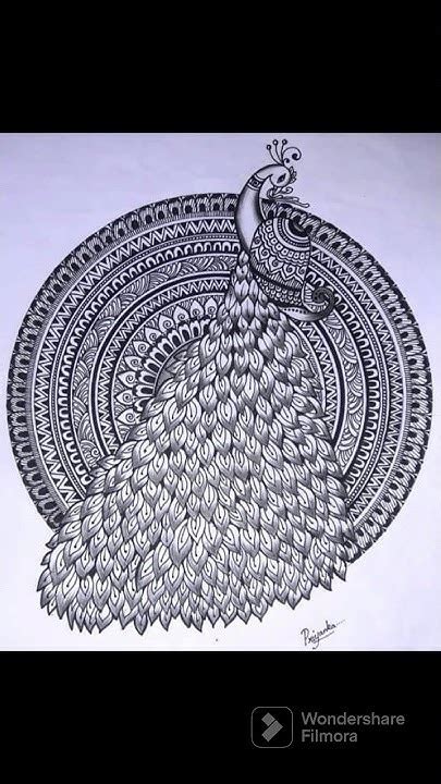 Peacock Design ♥️ Youtubeshorts Peacock Design Mandalaart Penart