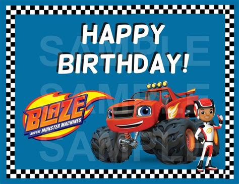 Blaze And The Monster Machines Theme Birthday Party Etsy Birthday