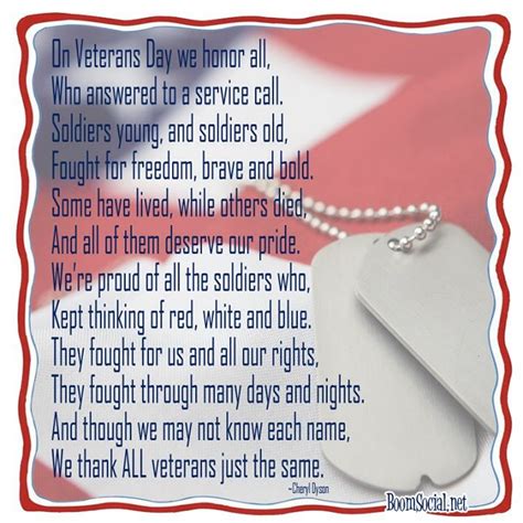 Free Printable Veterans Day Poems - Printable Word Searches