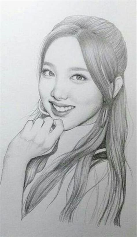 Pin By Darklxrose On Karakalem In Kpop Drawings Portrait