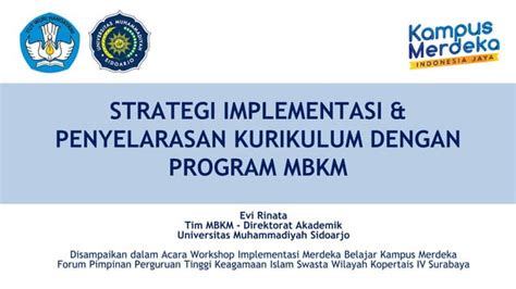 KURIKULUM MATERI STRATEGI IMPLEMENTASI DAN PENYELARASAN KURIKULUM MBKM