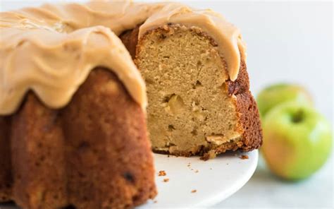 Apple Pound Cake With Creamy Caramel Frosting