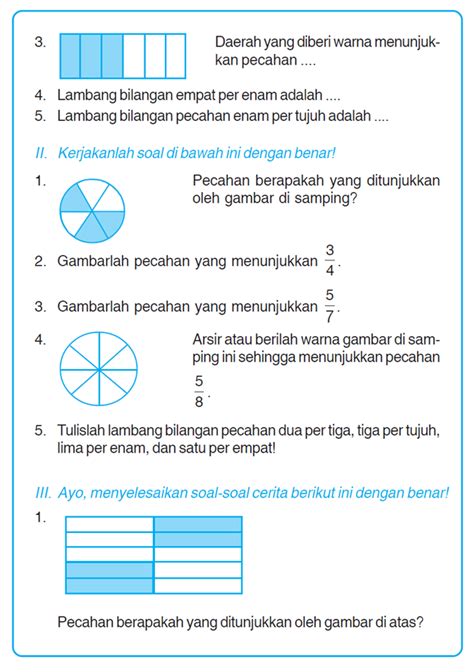 Contoh Soal Cerita Pecahan Kelas 6 Dan Jawabannya Berkas Belajar