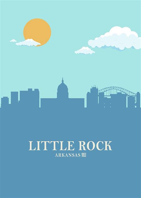 Little Rock City Skyline Bluesky Digital Art by Ahmad Nusyirwan - Fine Art America