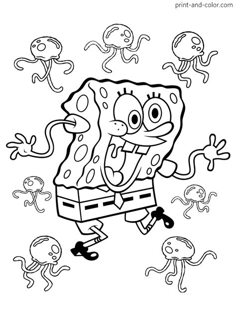 Spongebob Squarepants Coloring Pages Print And