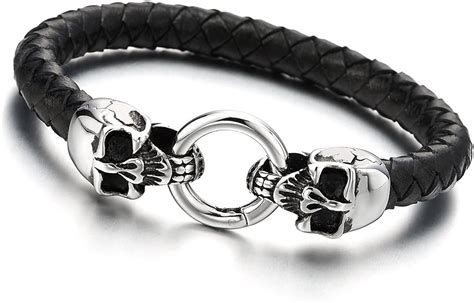 Coolsteelandbeyond Uomo Acciaio Inossidabile Bracciale Del Cranio