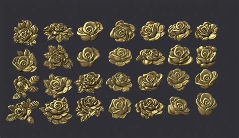 Roses Relief Set 3d Stl Model Para Cnc E Impresora 3d Etsy España