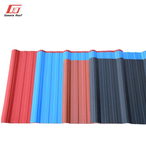 Foshan Factory Goeate 1130mm PVC Corrugate Plastic Roof Tile China